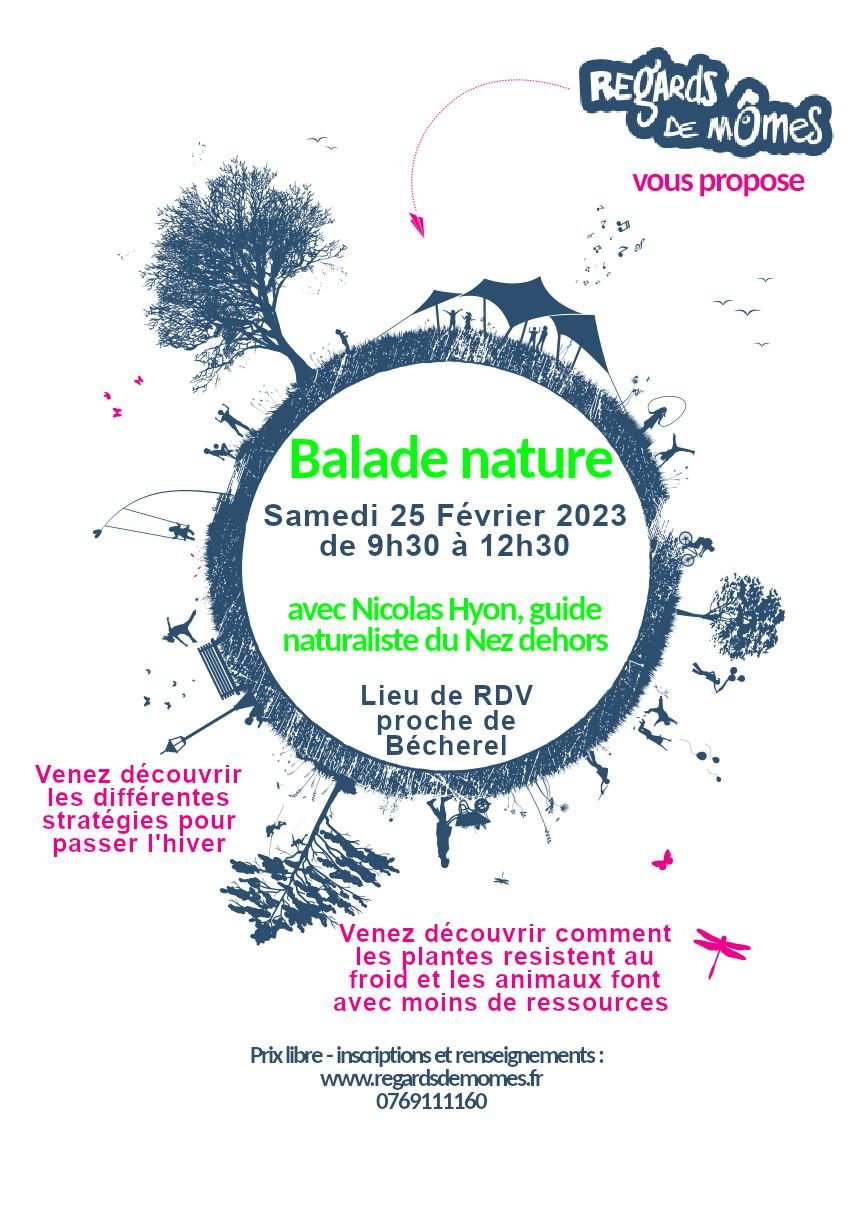 affiche balade nature rdm fevrier 2023